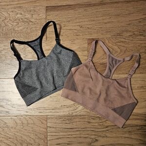Auden Nursing Sports Bras Set Of 2 Size Small Black/Gray Pink/Black
